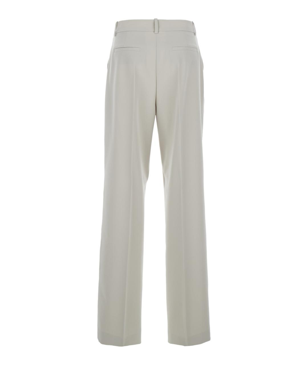 PINKO Серые полиэстеровые прямые брюки, фото 2