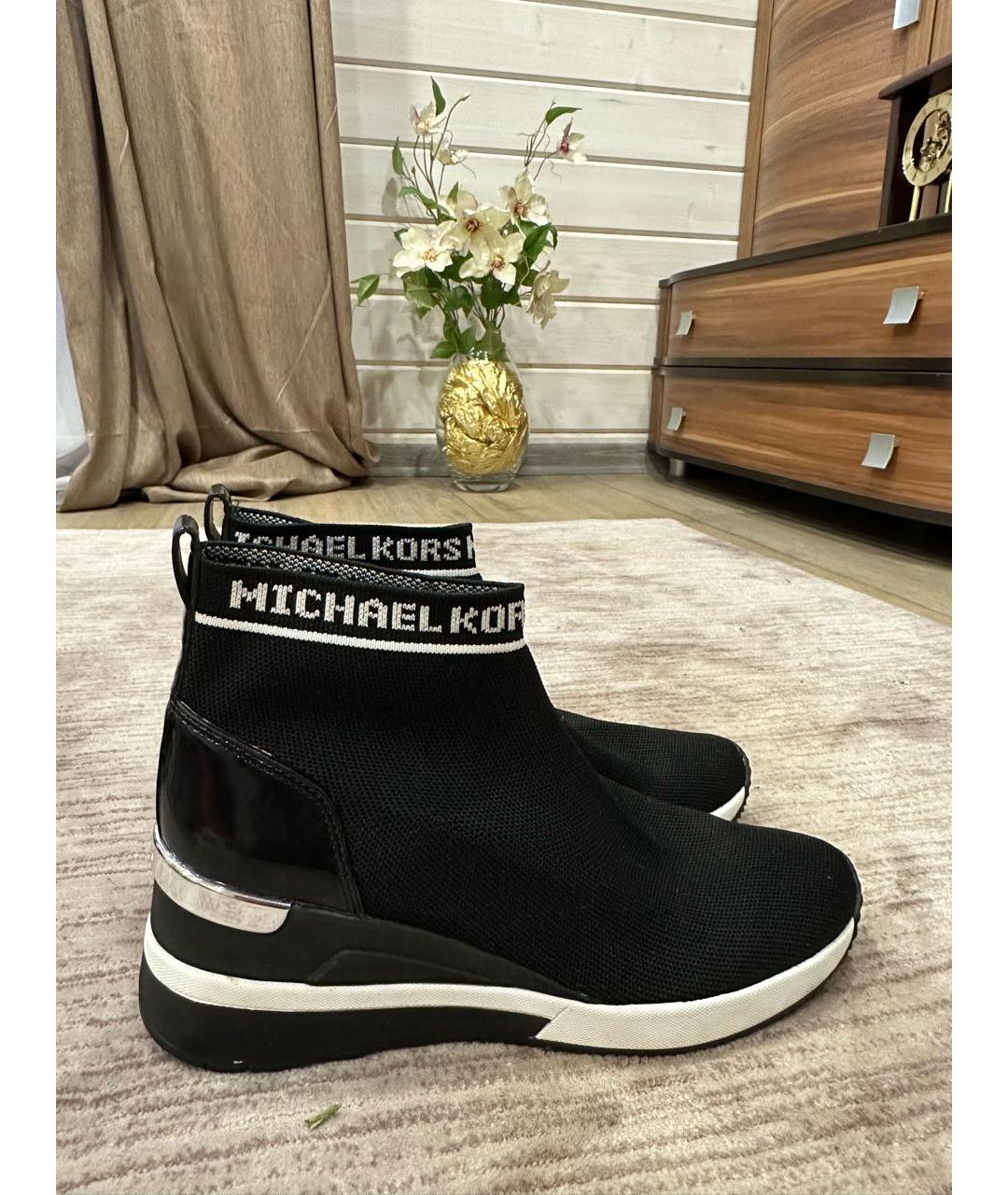 MICHAEL KORS Черные текстильные полусапоги, фото 7