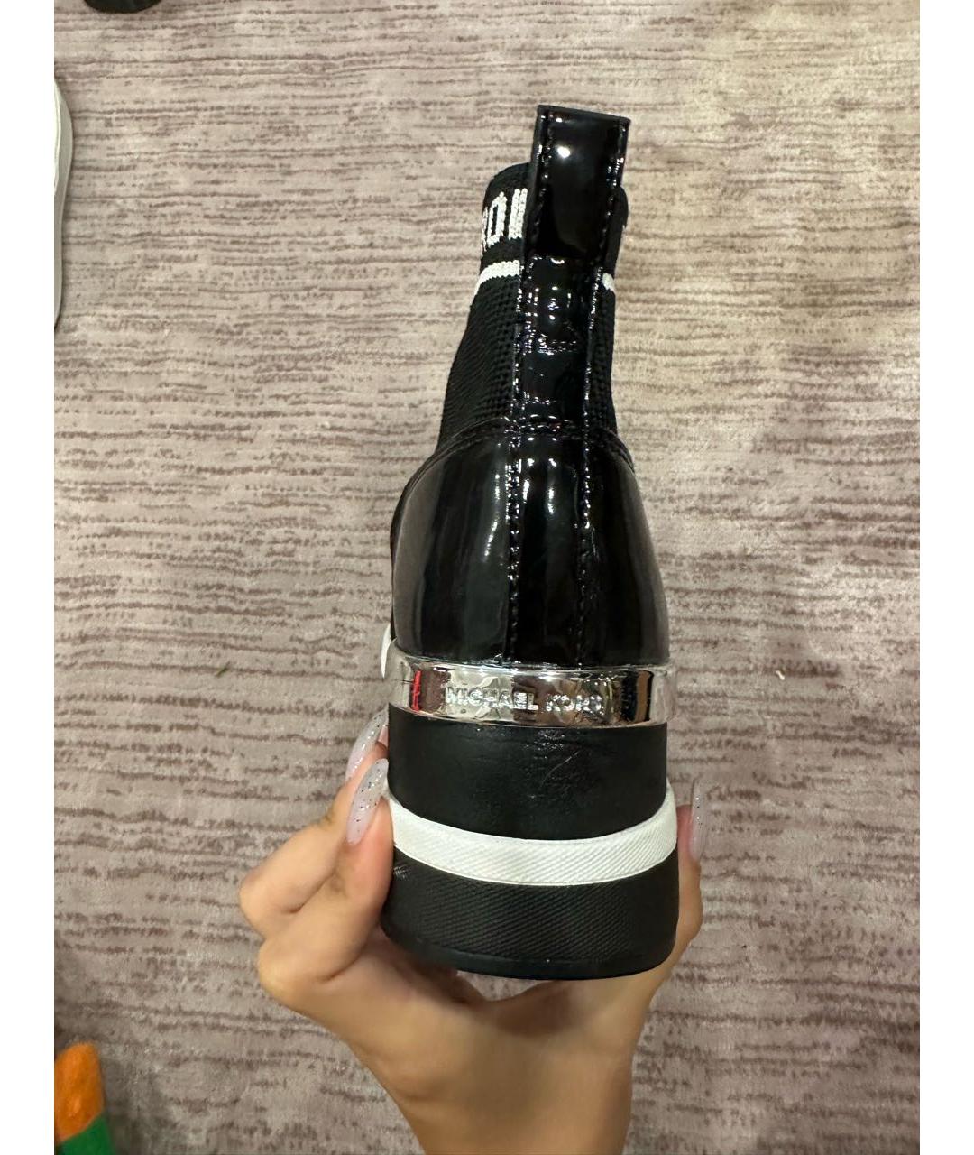 MICHAEL KORS Черные текстильные полусапоги, фото 5