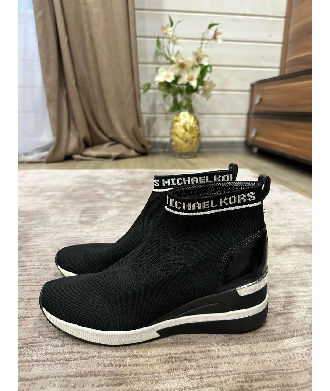 MICHAEL KORS Черные текстильные полусапоги, фото 2
