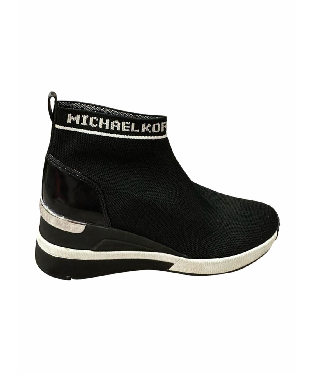 MICHAEL KORS Черные текстильные полусапоги, фото 1