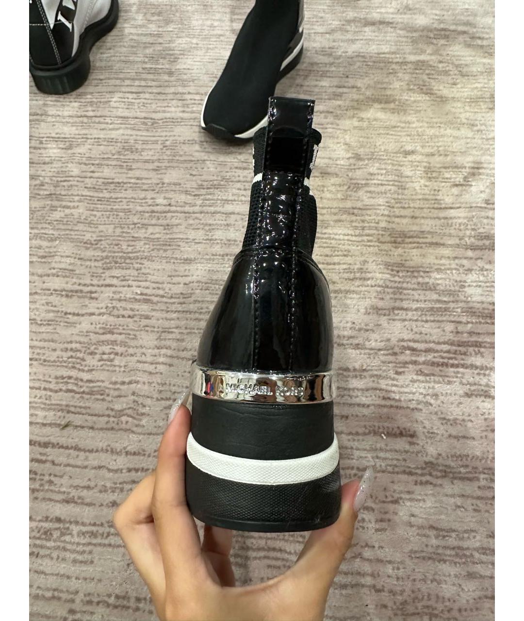 MICHAEL KORS Черные текстильные полусапоги, фото 6