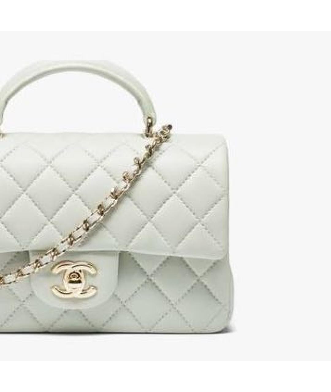 CHANEL Белая кожаная сумка через плечо, фото 2