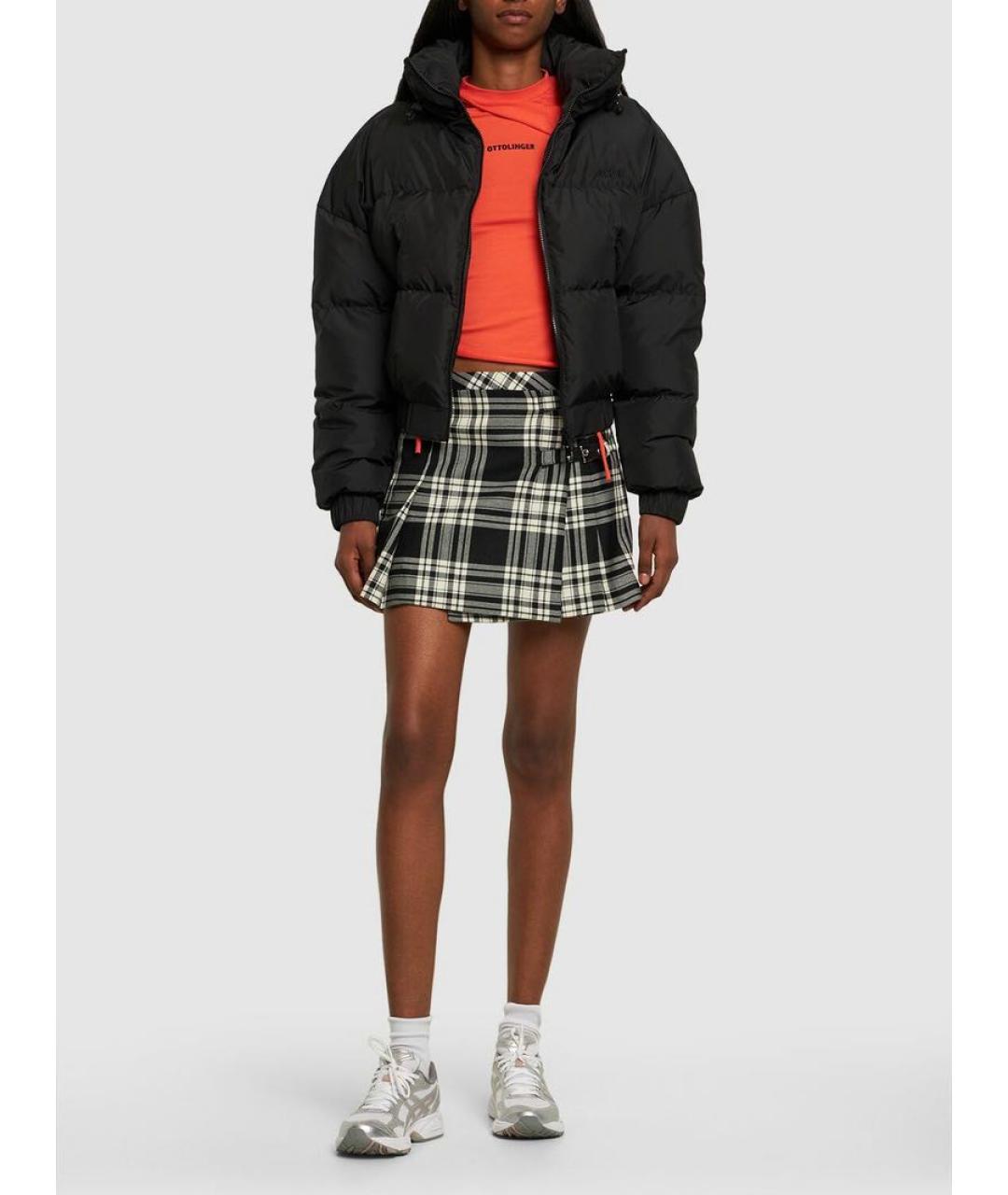 MSGM Черный полиэстеровый пуховик, фото 5