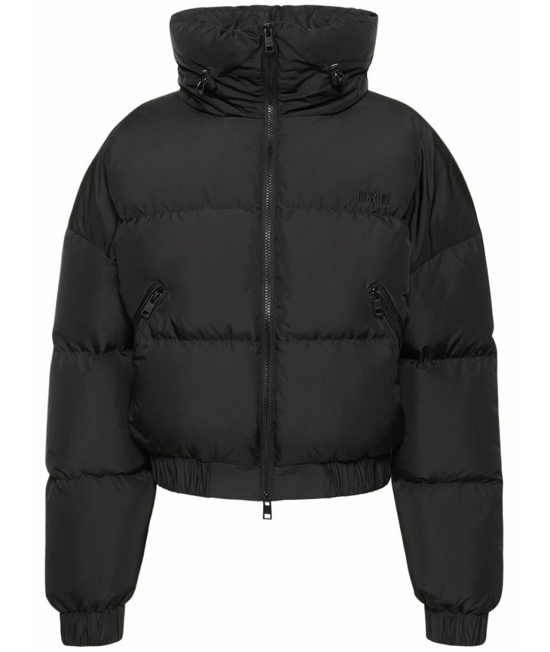 MSGM Черный полиэстеровый пуховик, фото 1