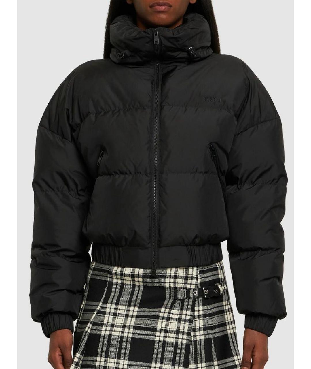 MSGM Черный полиэстеровый пуховик, фото 3