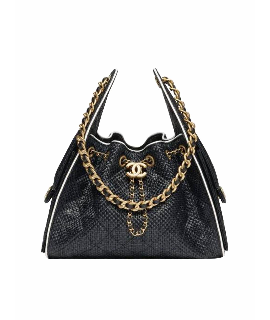 CHANEL Черная кожаная сумка через плечо, фото 1