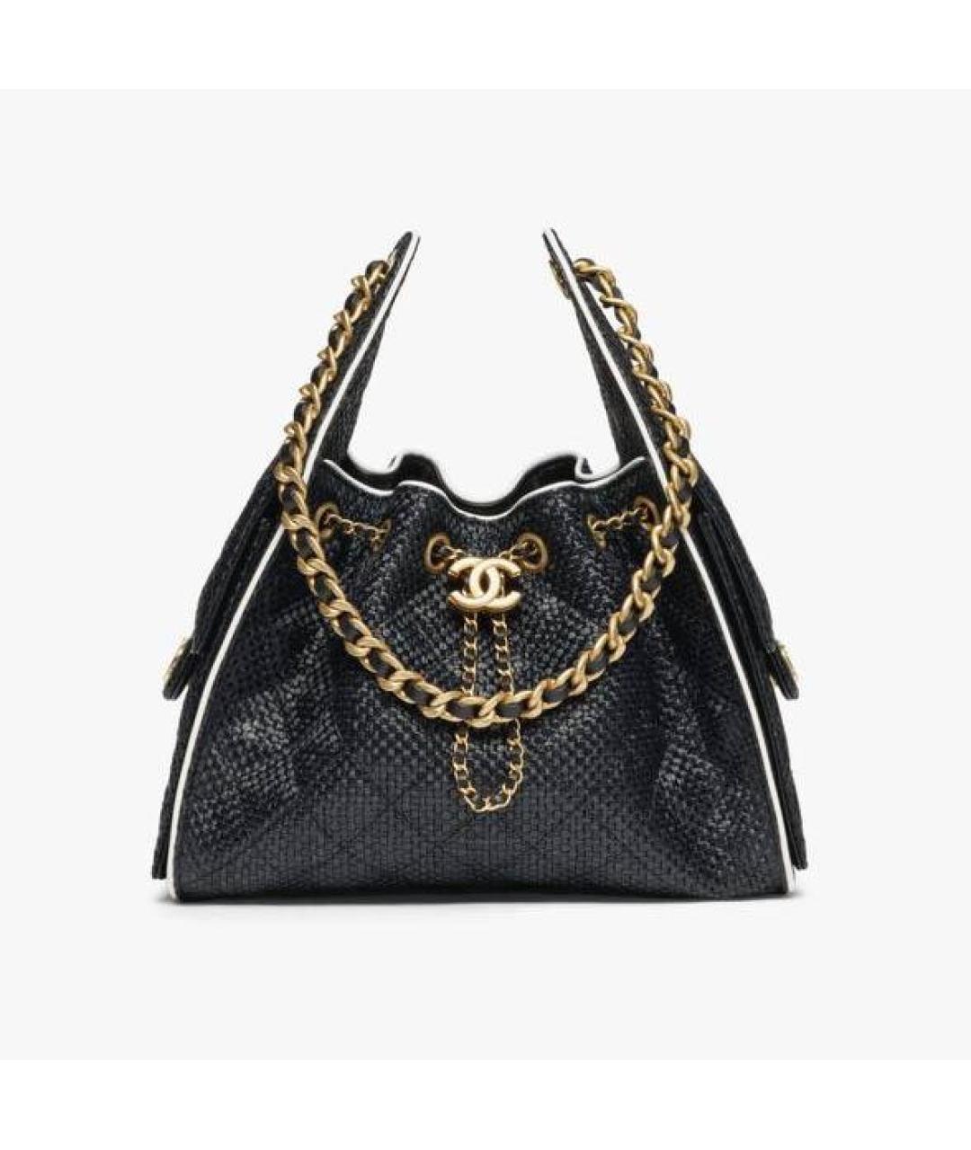 CHANEL Черная кожаная сумка через плечо, фото 3