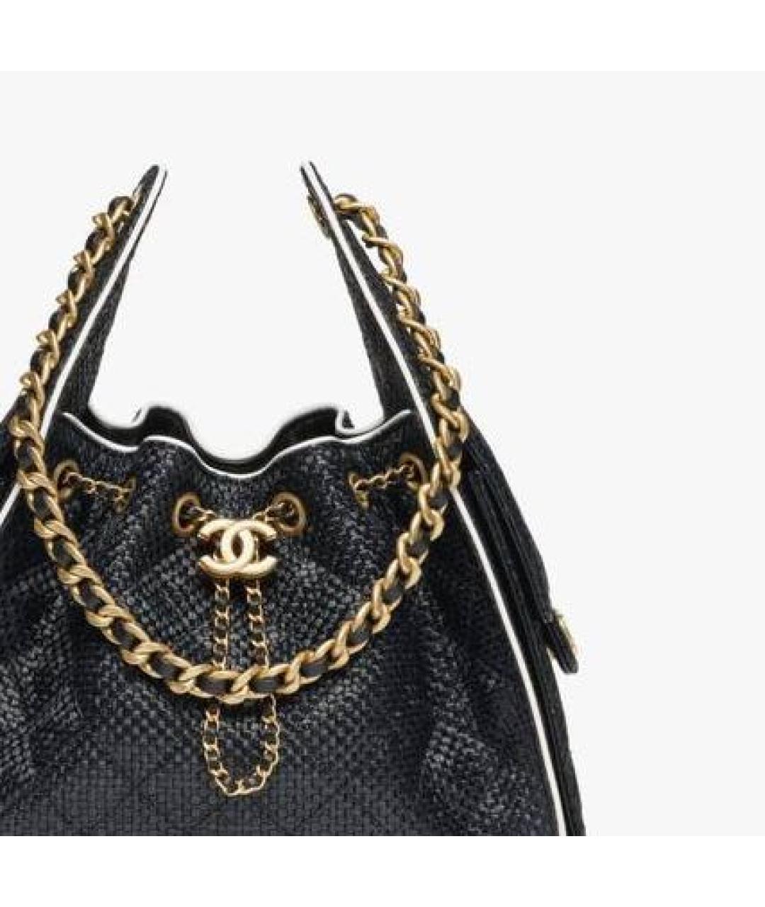 CHANEL Черная кожаная сумка через плечо, фото 2