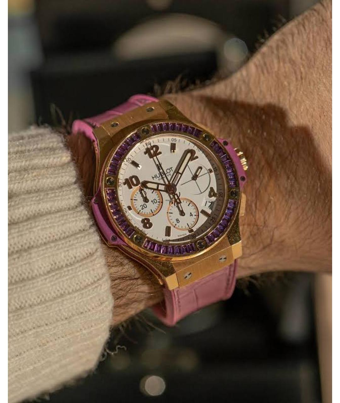 HUBLOT Фиолетовые часы из розового золота, фото 6