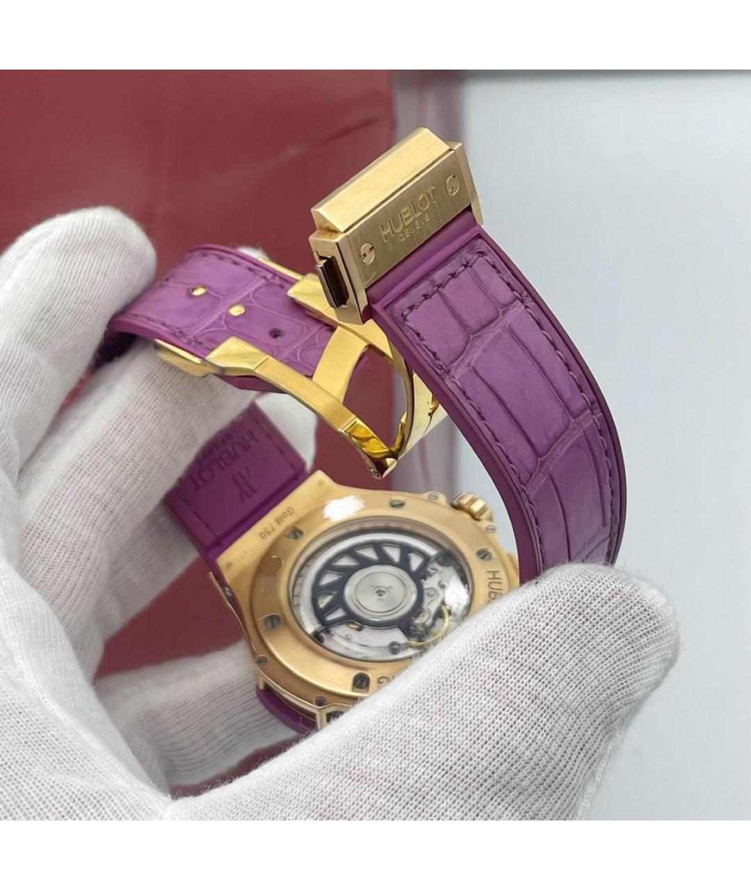 HUBLOT Фиолетовые часы из розового золота, фото 5