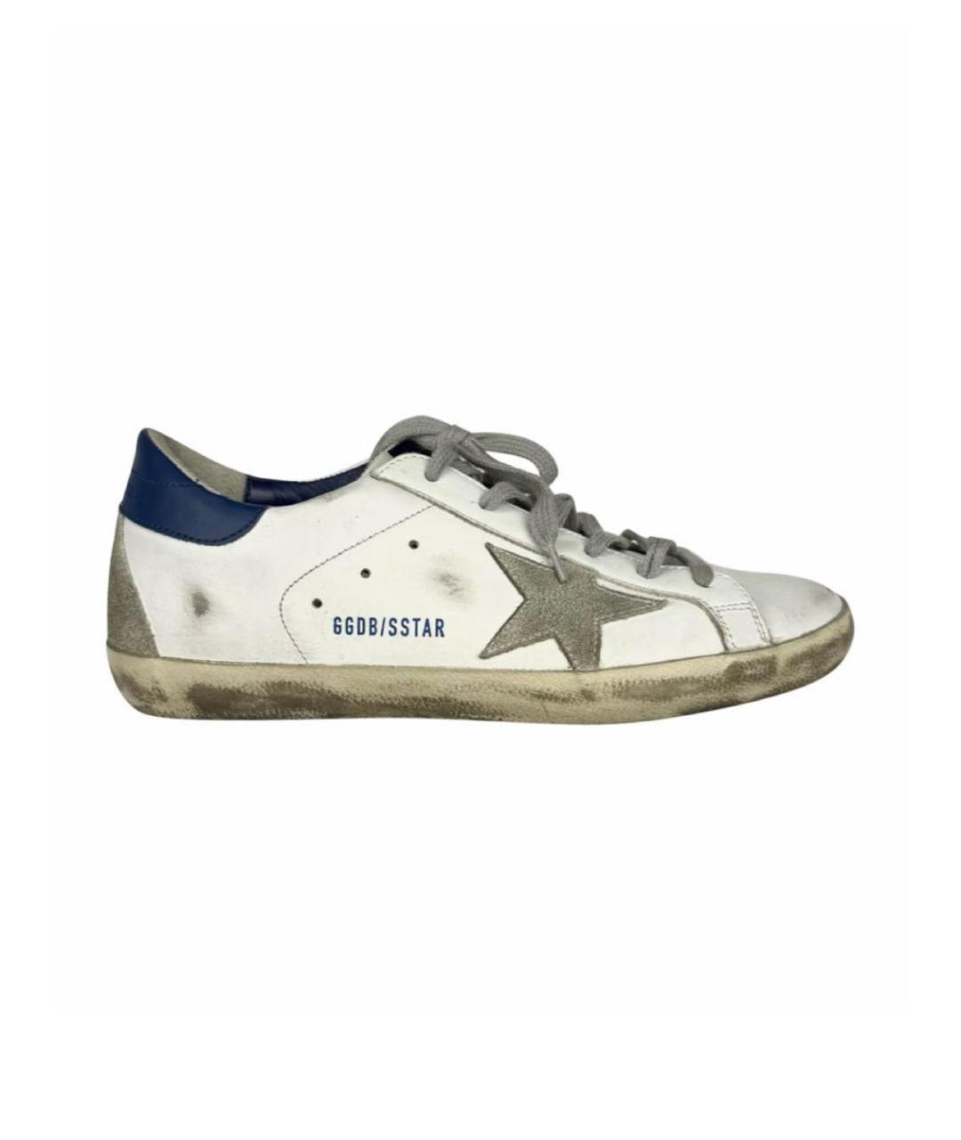 GOLDEN GOOSE DELUXE BRAND Белые кожаные кеды, фото 1