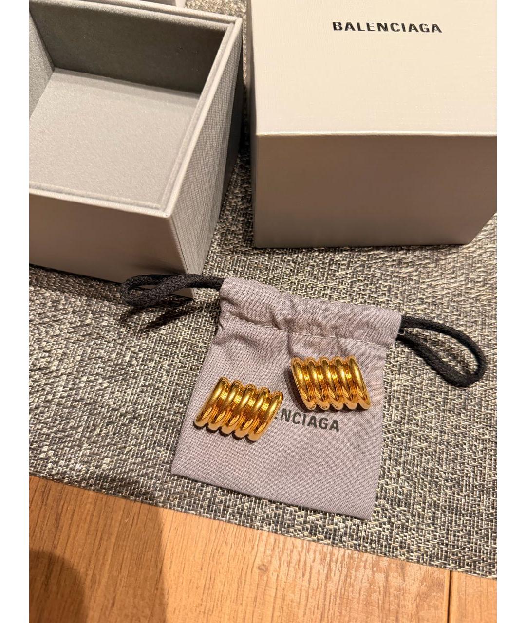 BALENCIAGA Золотые серьги, фото 6