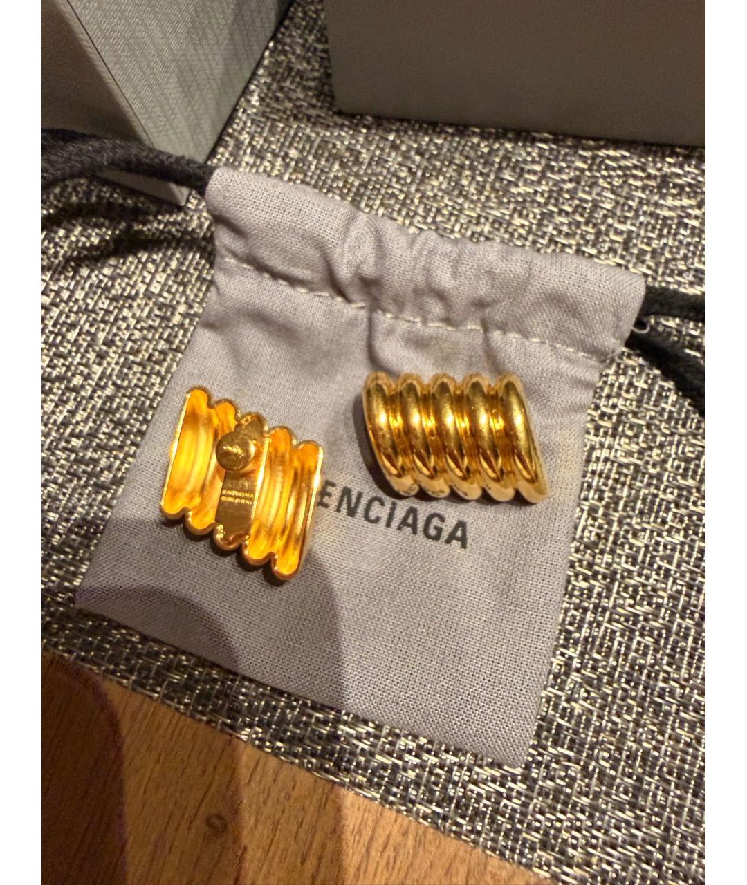 BALENCIAGA Золотые серьги, фото 4