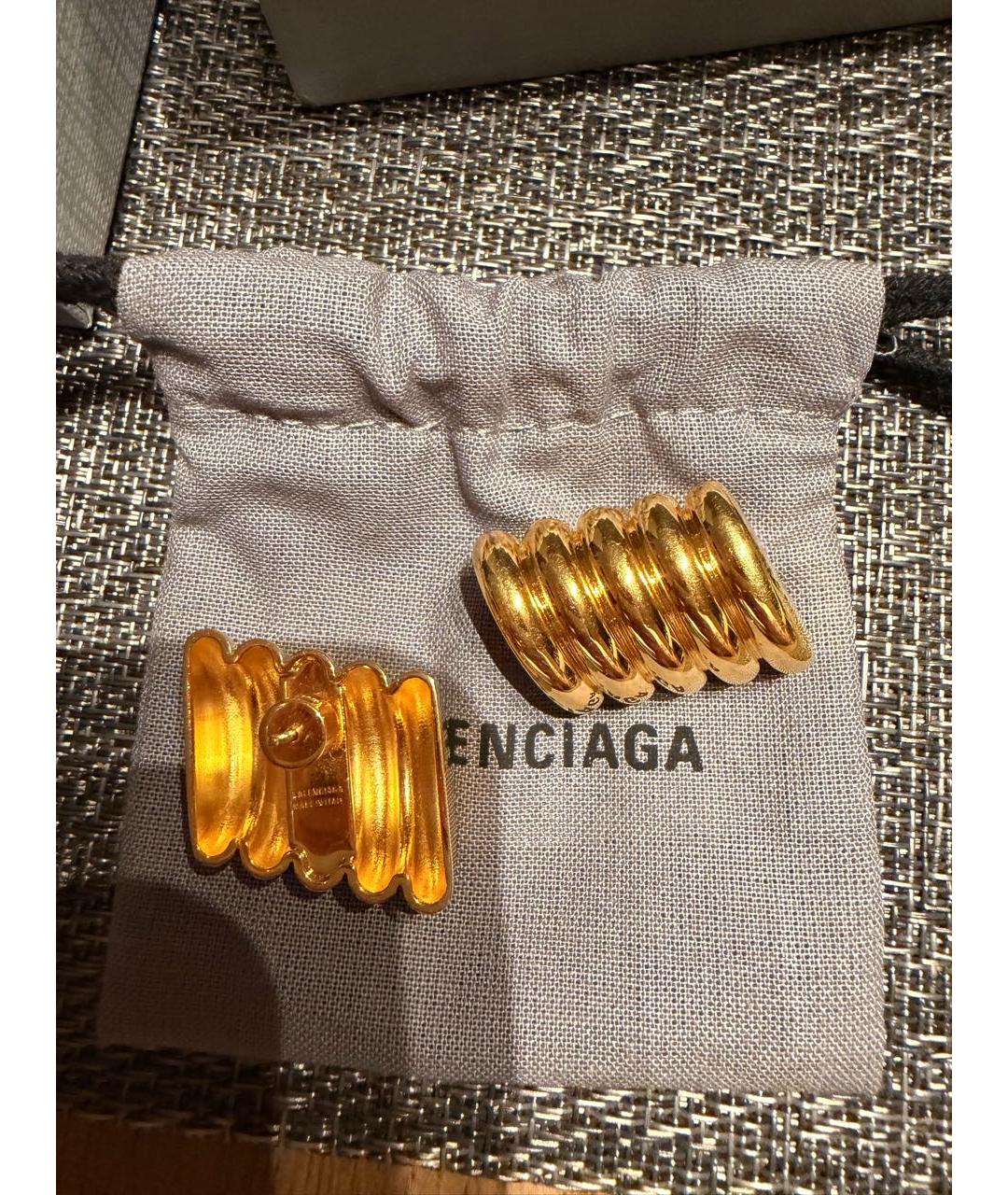 BALENCIAGA Золотые серьги, фото 3