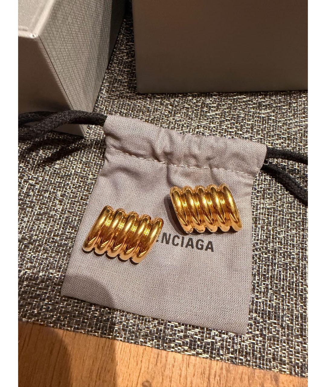 BALENCIAGA Золотые серьги, фото 2