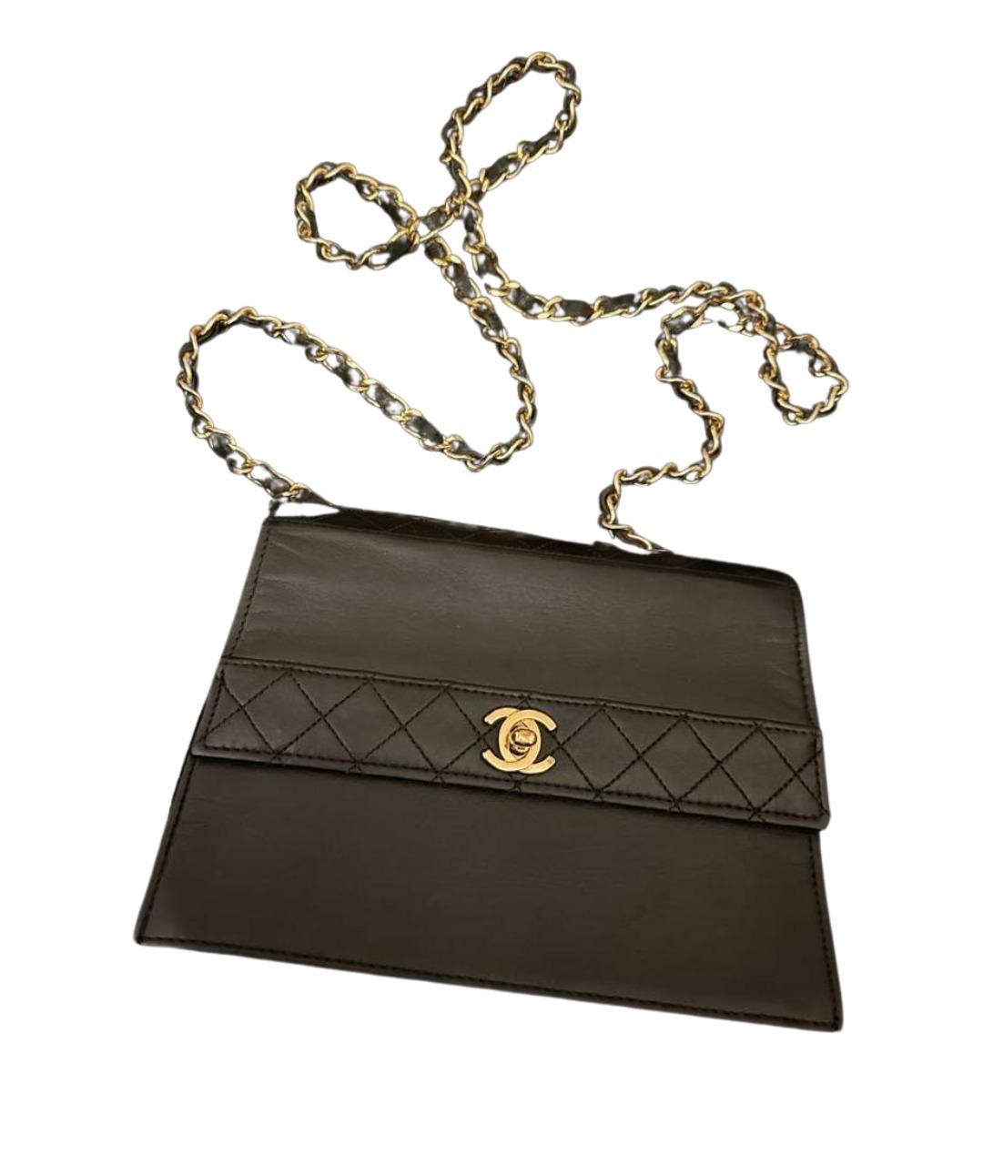 CHANEL Черная кожаная сумка через плечо, фото 1