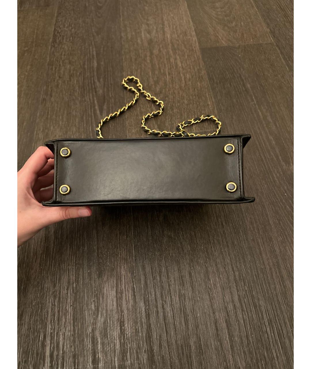 CHANEL Черная кожаная сумка через плечо, фото 2