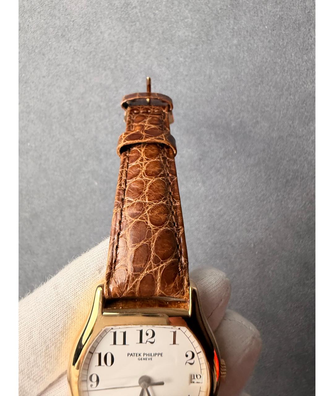 PATEK PHILIPPE Белые часы из желтого золота, фото 6