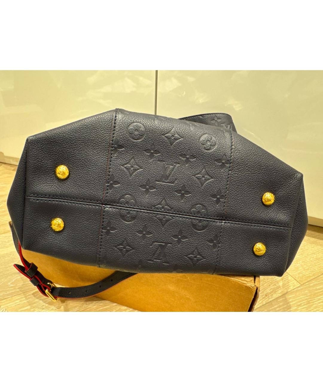 LOUIS VUITTON Темно-синяя кожаная сумка через плечо, фото 7