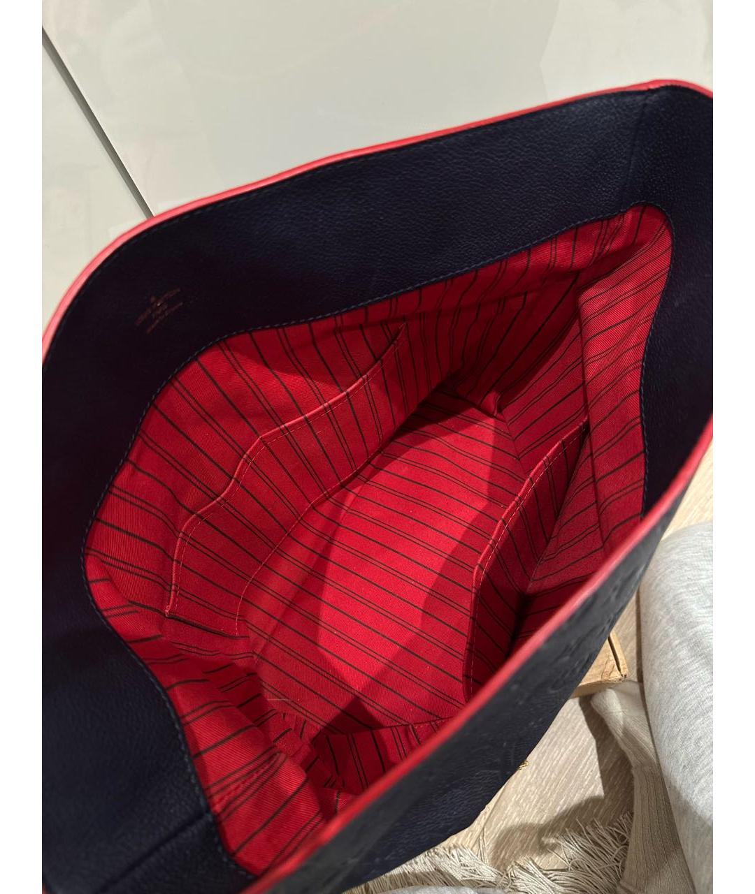 LOUIS VUITTON Темно-синяя кожаная сумка через плечо, фото 4