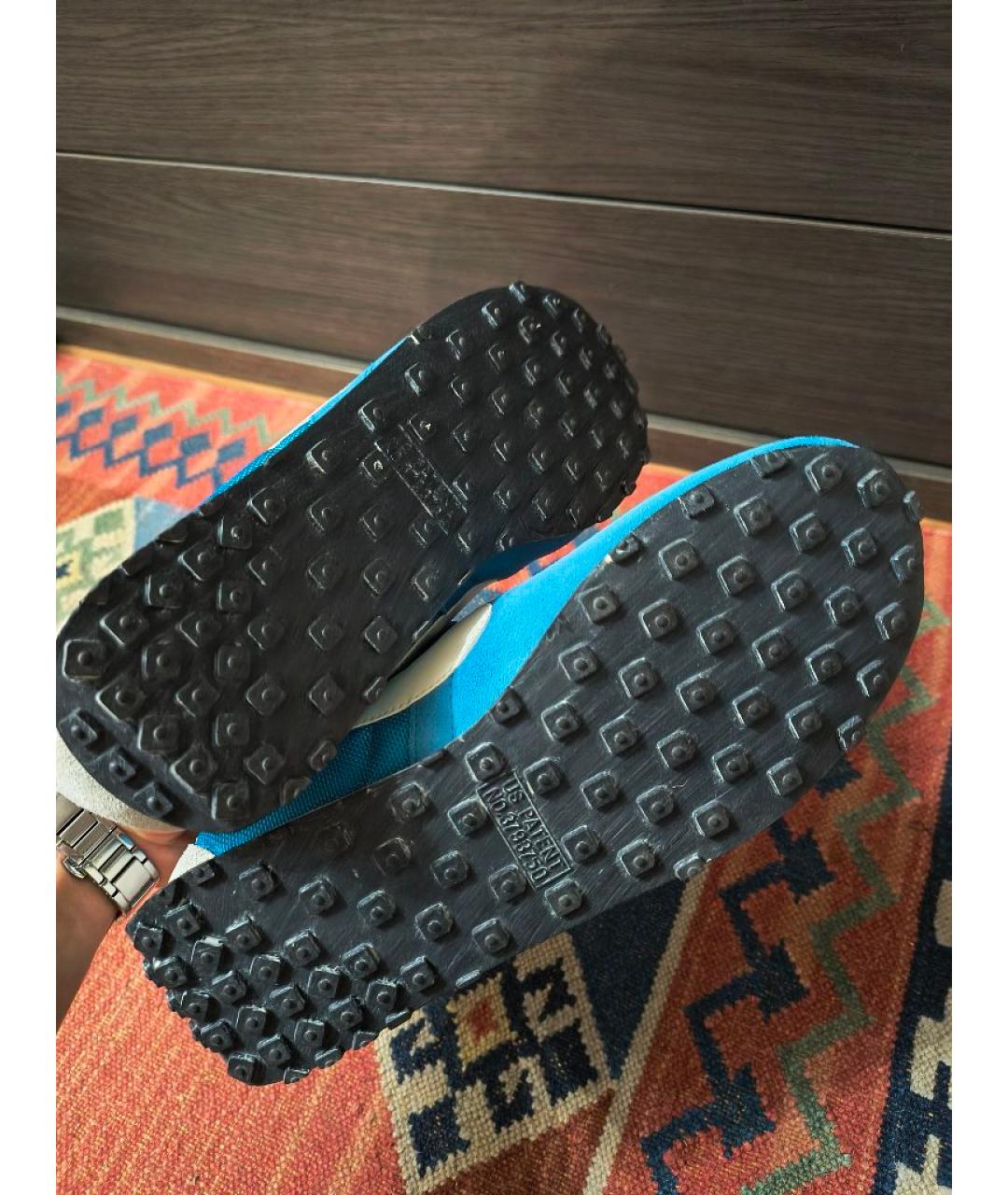 NIKE Голубые замшевые низкие кроссовки / кеды, фото 6