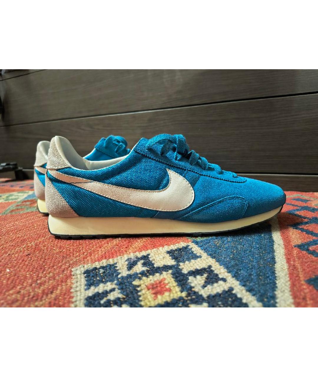 NIKE Голубые замшевые низкие кроссовки / кеды, фото 9