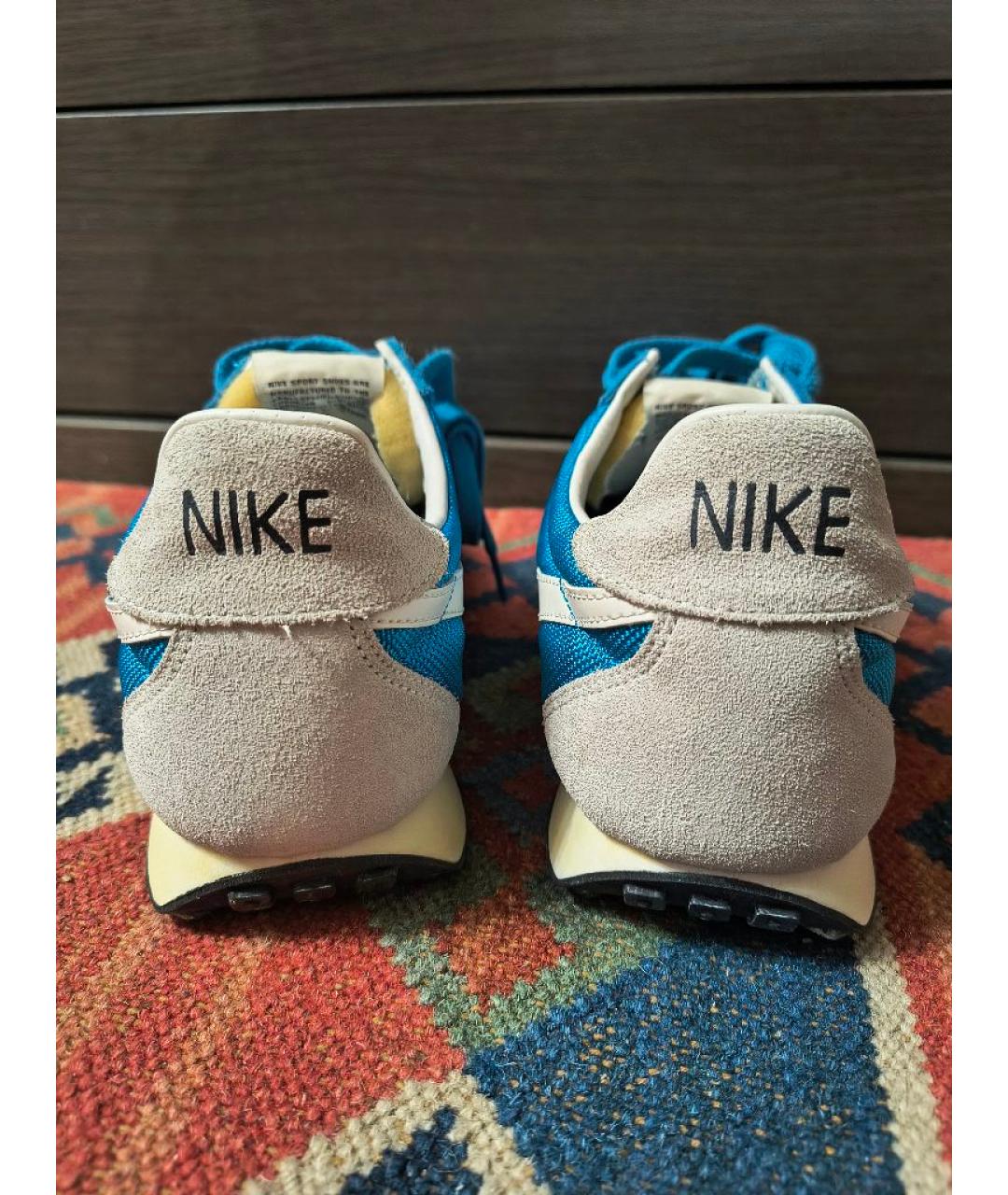 NIKE Голубые замшевые низкие кроссовки / кеды, фото 4