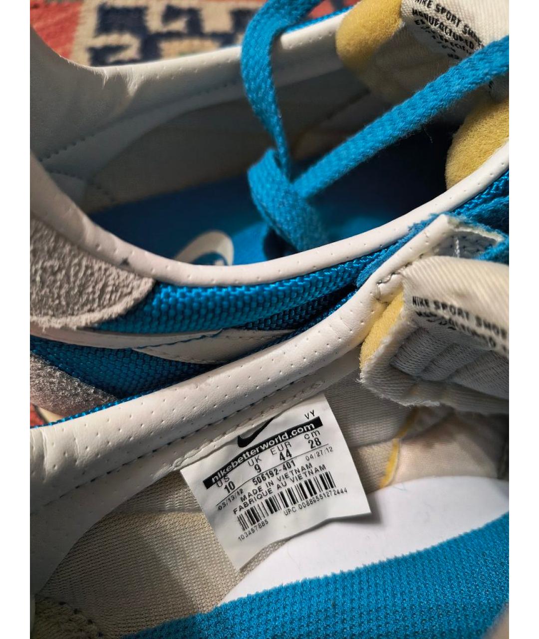 NIKE Голубые замшевые низкие кроссовки / кеды, фото 8