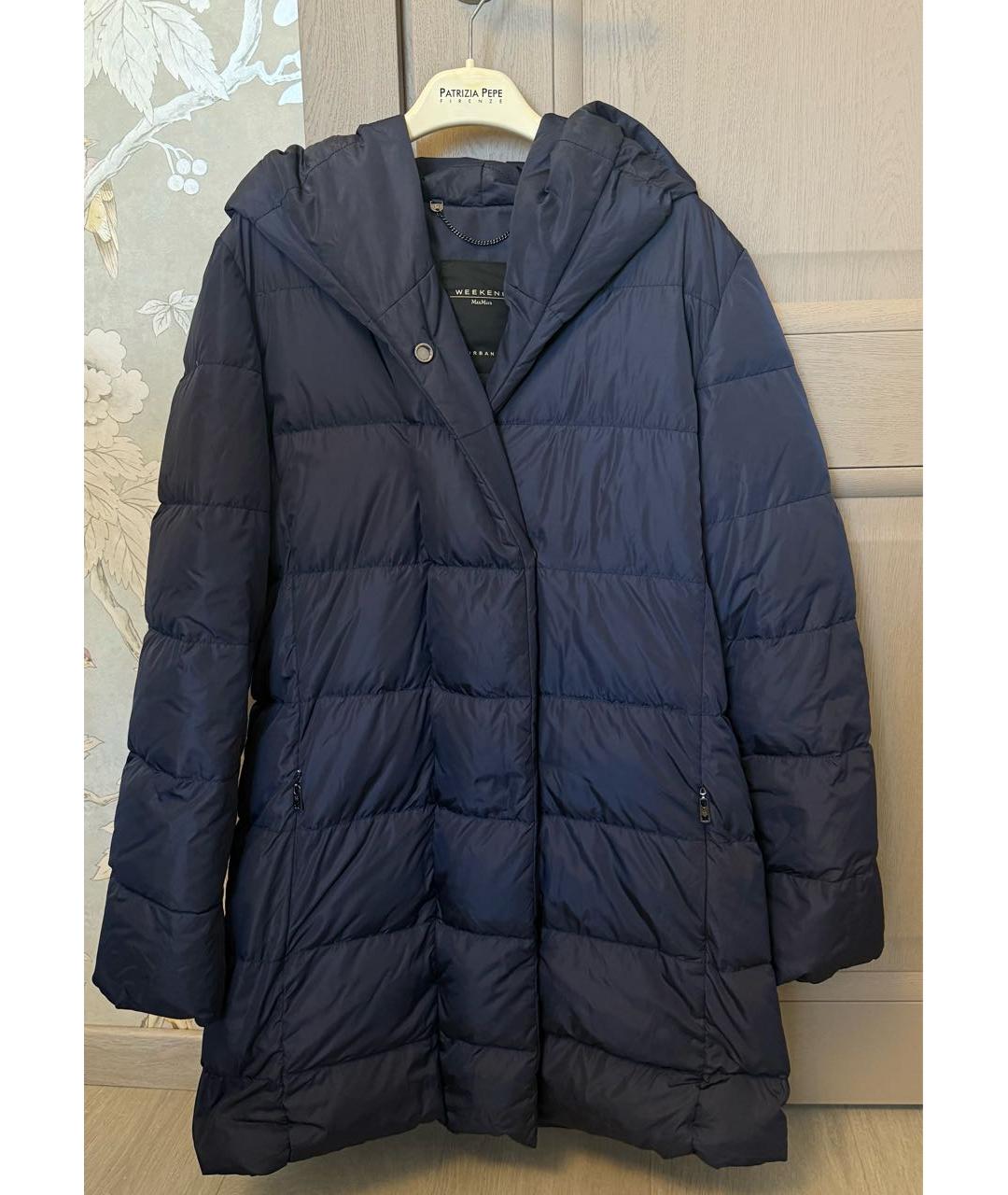 WEEKEND MAX MARA Темно-синий пуховик, фото 5