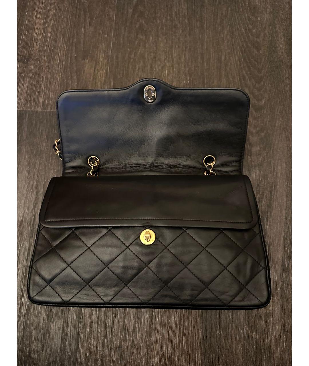CHANEL Черная кожаная сумка через плечо, фото 7