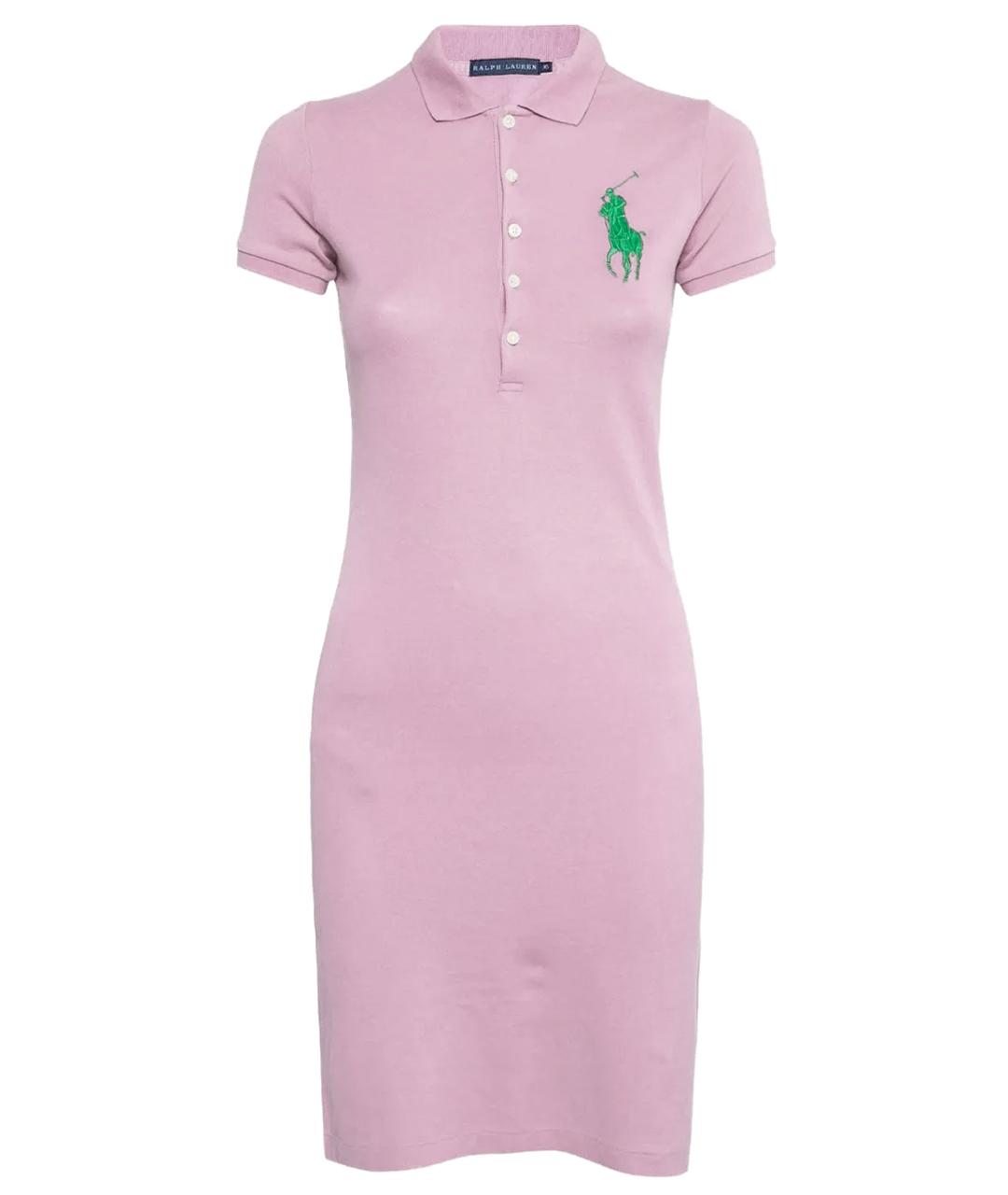 RALPH LAUREN Розовое хлопковое повседневное платье, фото 1