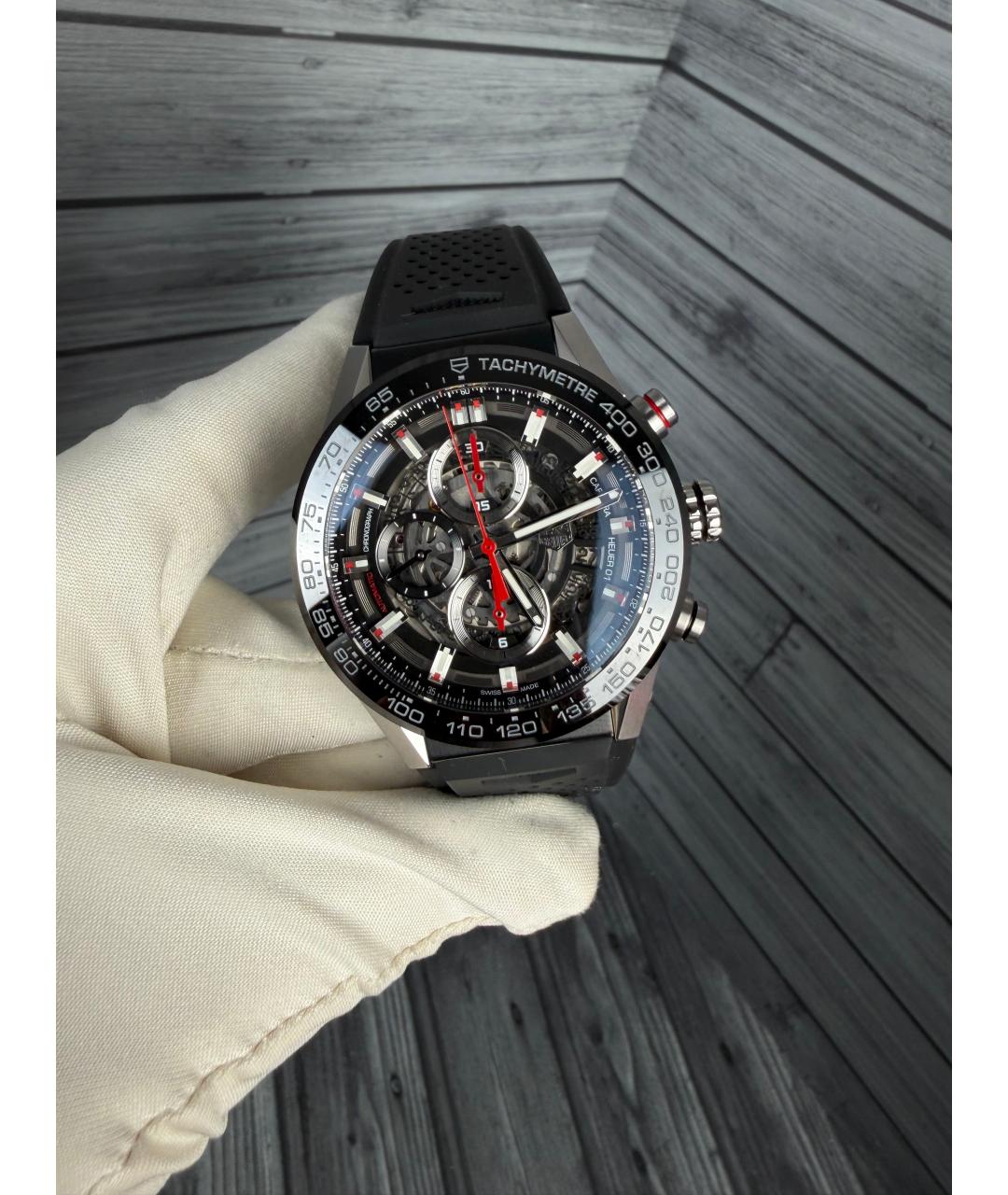 TAG HEUER Черные часы, фото 2