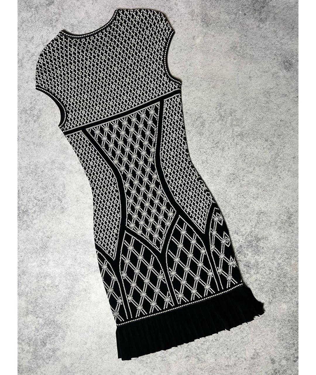 ALEXANDER MCQUEEN Черное вискозное повседневное платье, фото 7