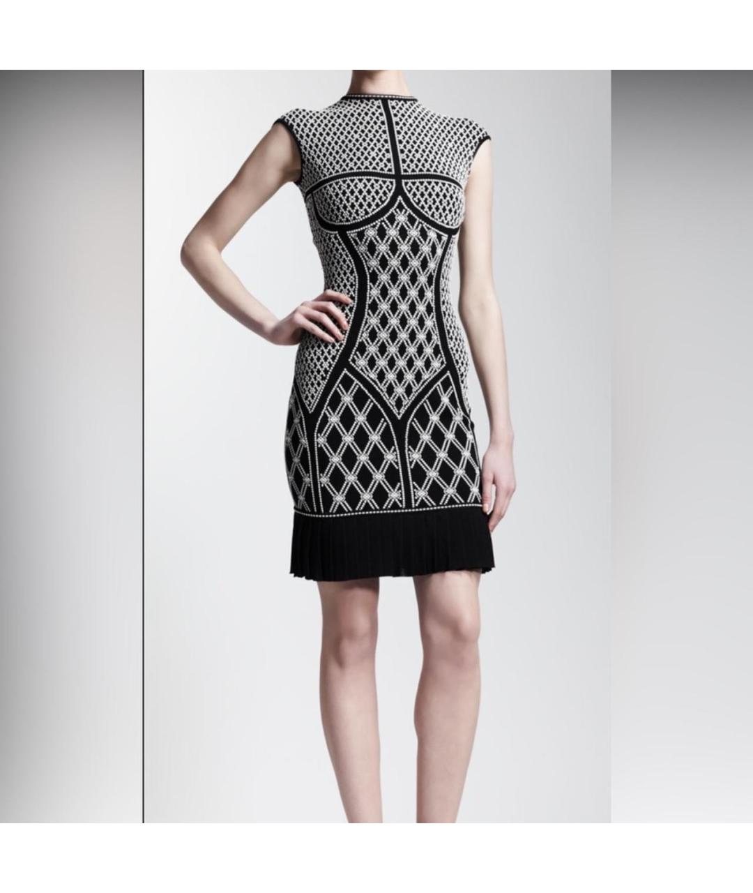 ALEXANDER MCQUEEN Черное вискозное повседневное платье, фото 3