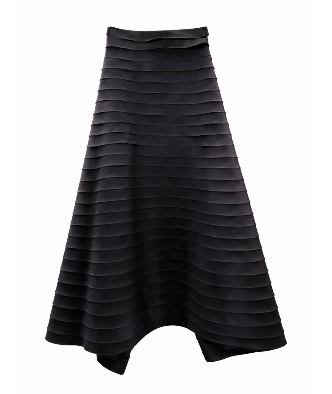 ALAIA Черная шелковая юбка макси, фото 4