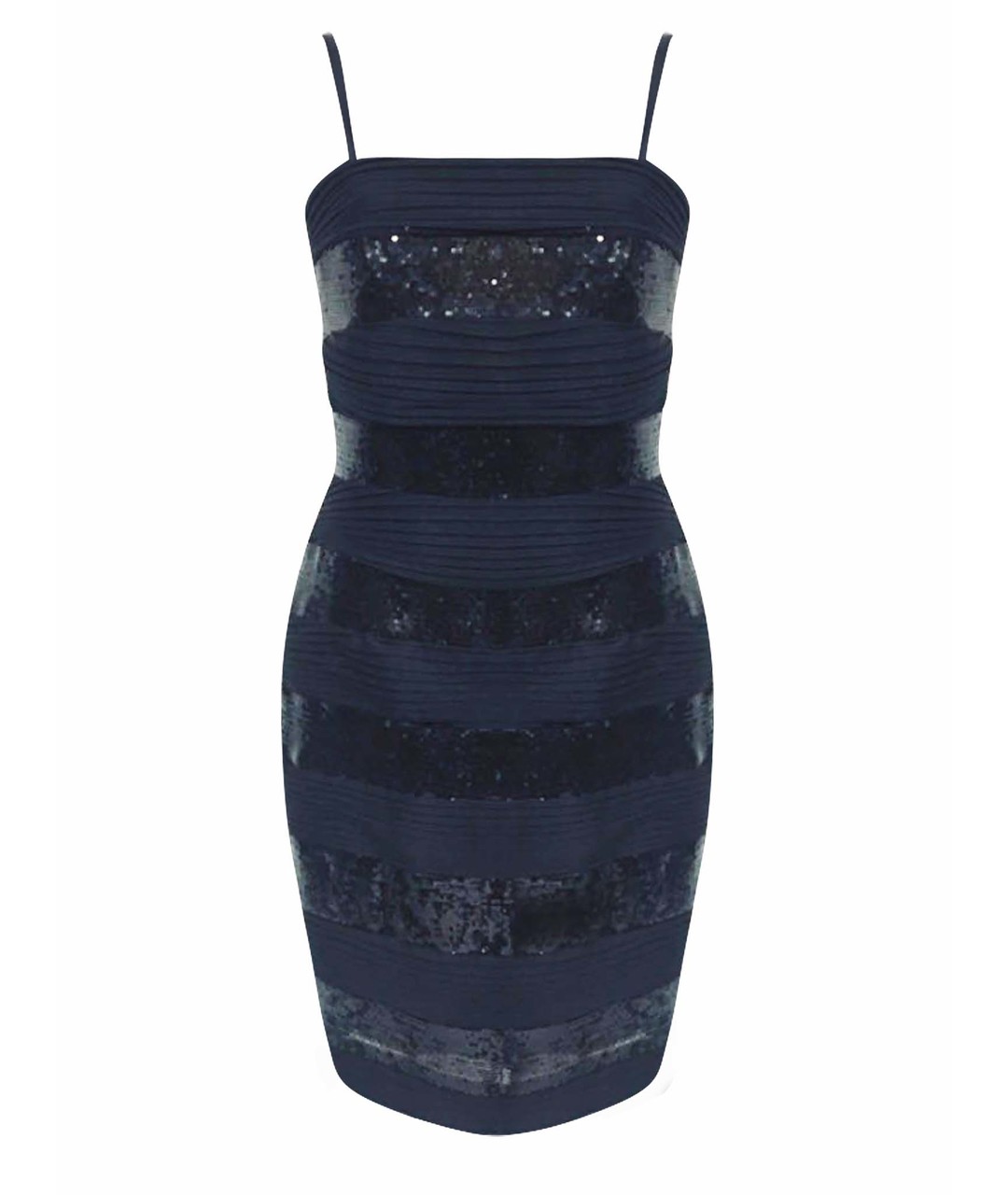 CALVIN KLEIN Черное полиэстеровое коктейльное платье, фото 1