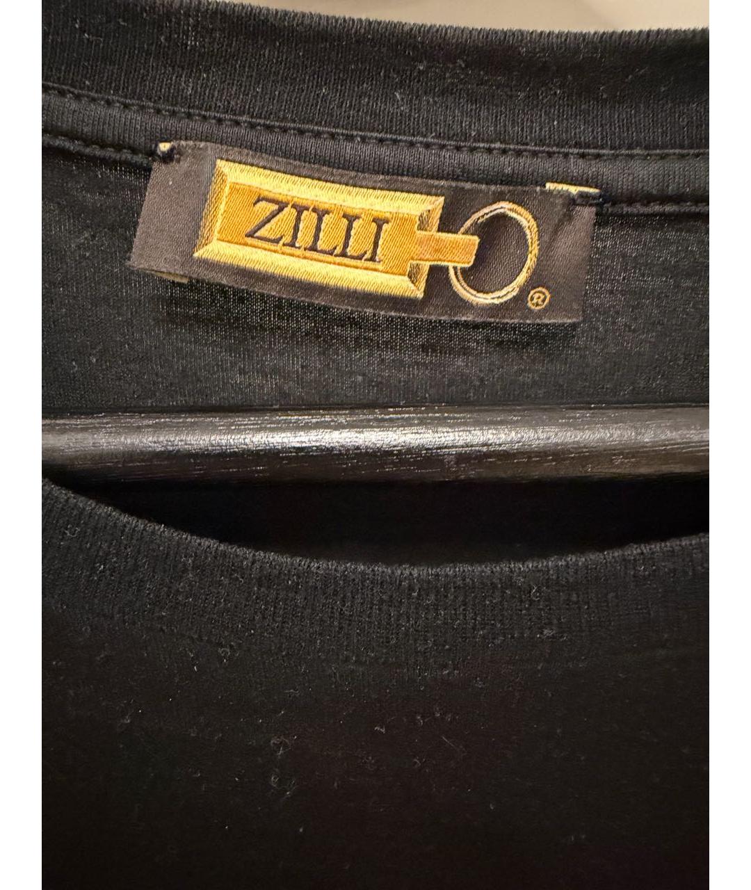ZILLI Черная хлопковая футболка, фото 3