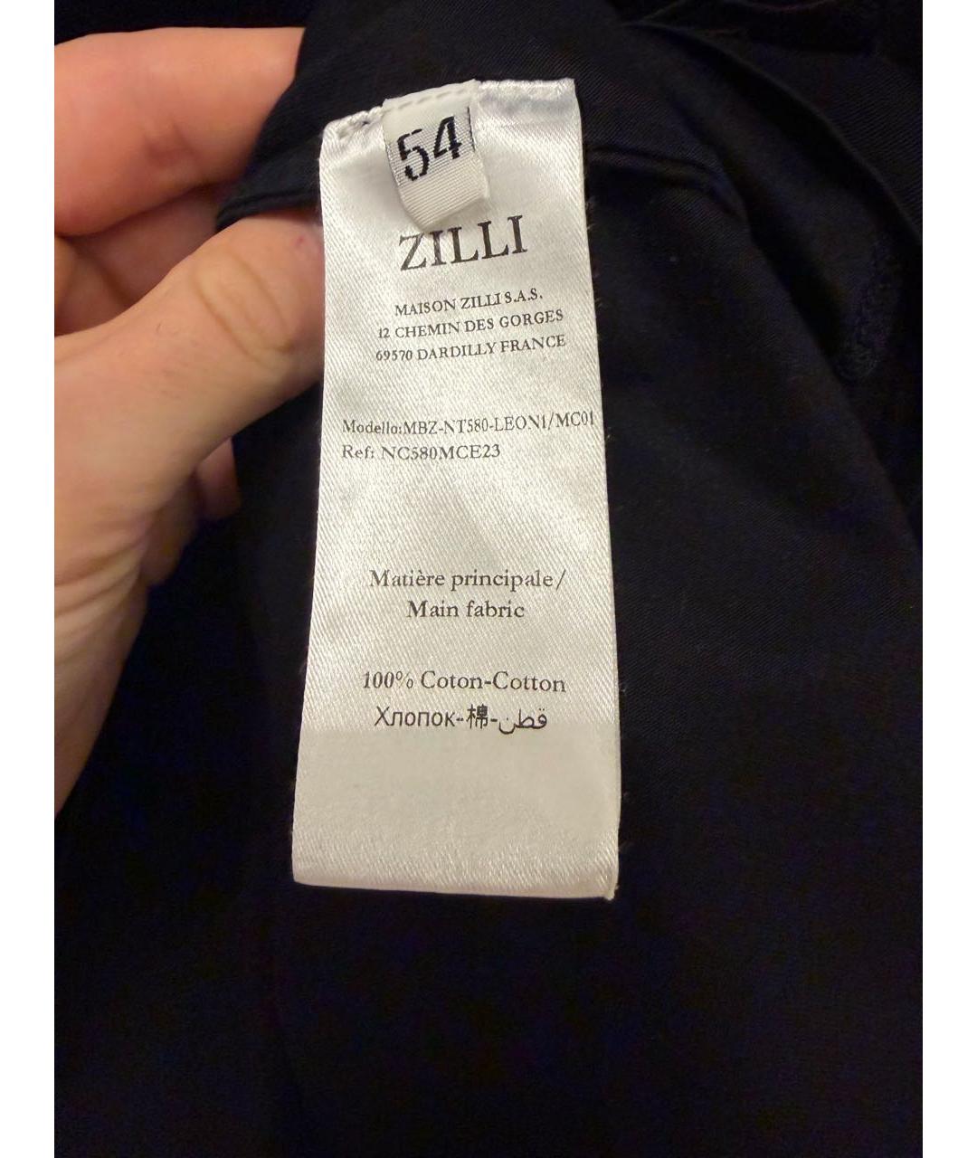 ZILLI Черная хлопковая футболка, фото 5