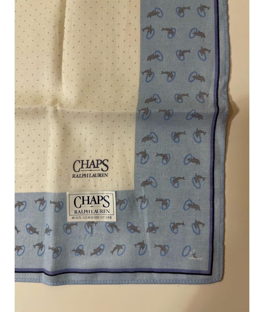 RALPH LAUREN Голубой хлопковый платок, фото 3