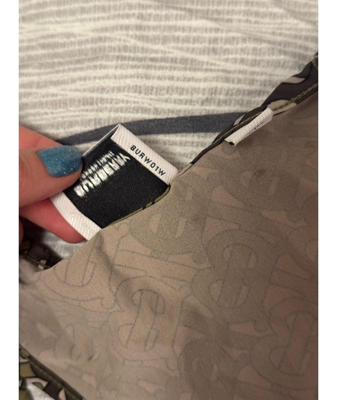 BURBERRY Хаки полиамидовая майка, фото 8