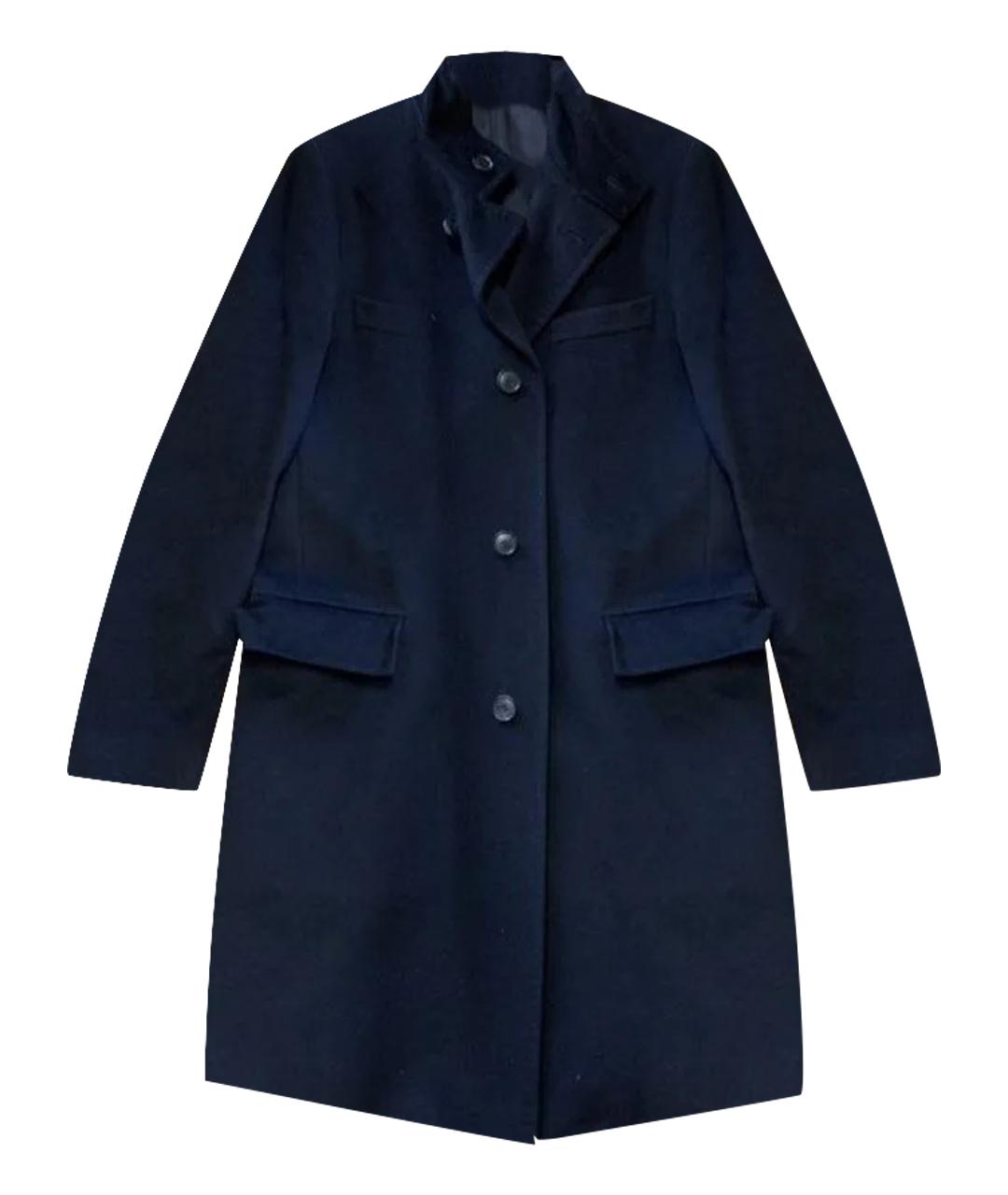 HUGO BOSS Темно-синее шерстяное пальто, фото 1