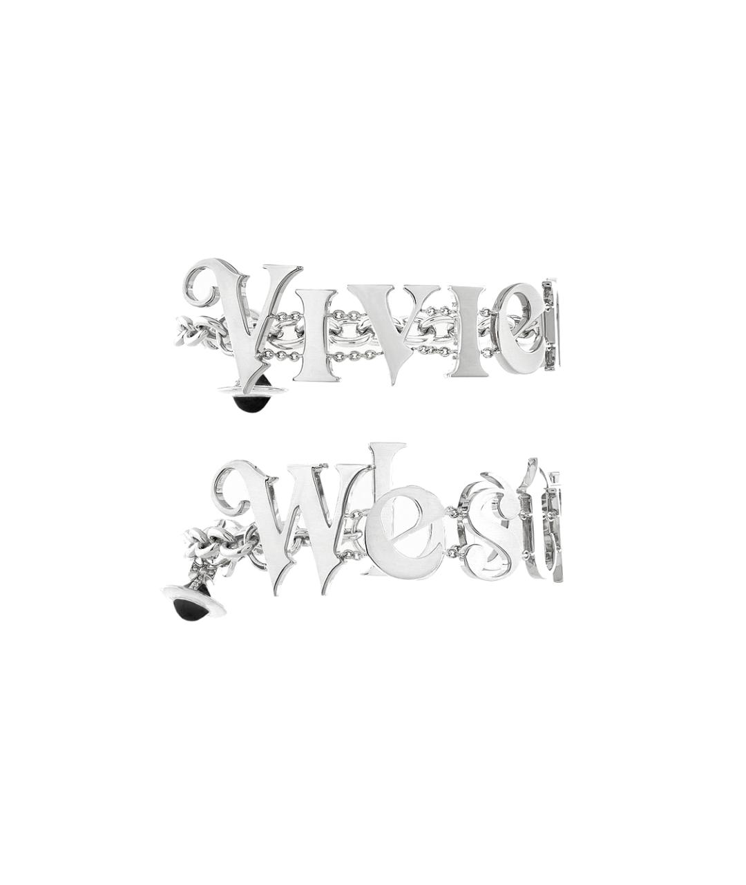 VIVIENNE WESTWOOD Серебрянный металлический браслет, фото 6