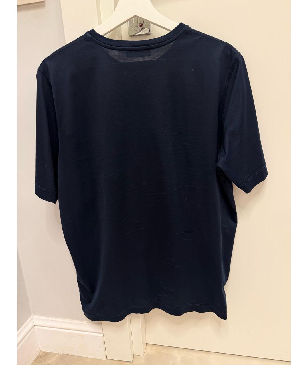 ZILLI Темно-синяя хлопковая футболка, фото 2