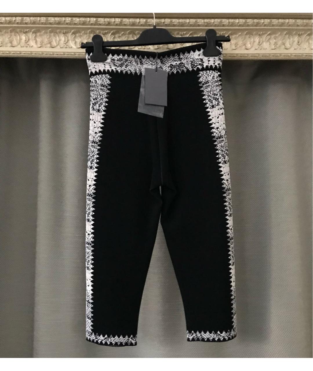 ALEXANDER MCQUEEN Черные вискозные леггинсы и велосипедки, фото 6