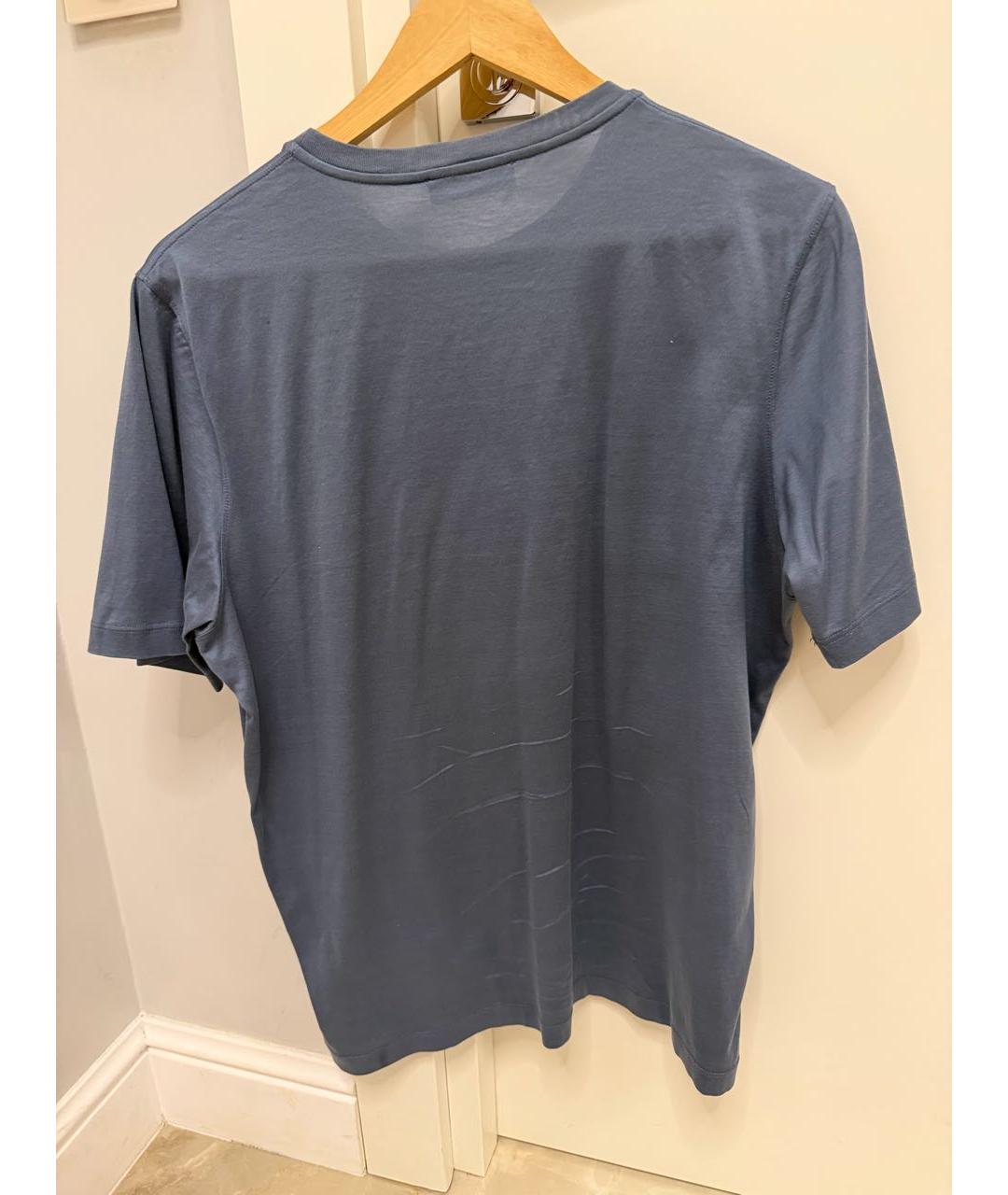 ZILLI Темно-синяя хлопковая футболка, фото 2