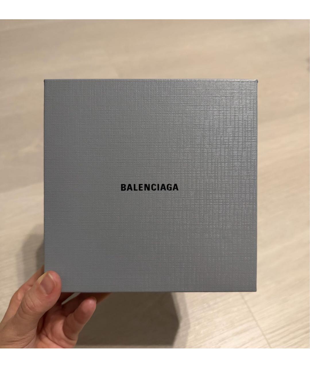 BALENCIAGA Серебрянный кожаный кардхолдер, фото 2