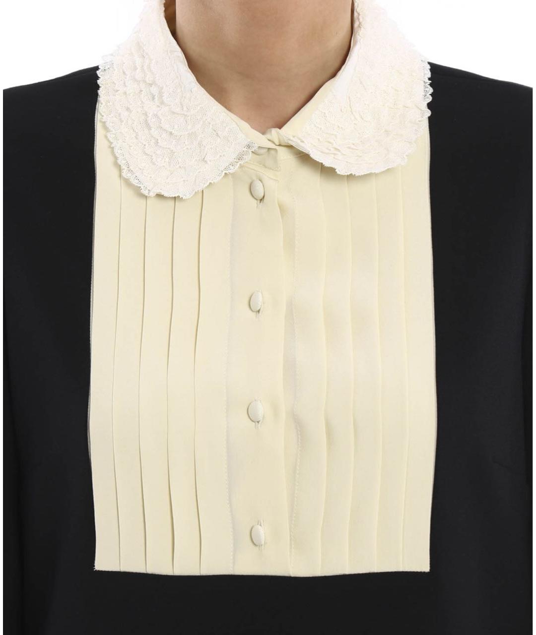 RED VALENTINO Черное шелковое повседневное платье, фото 3