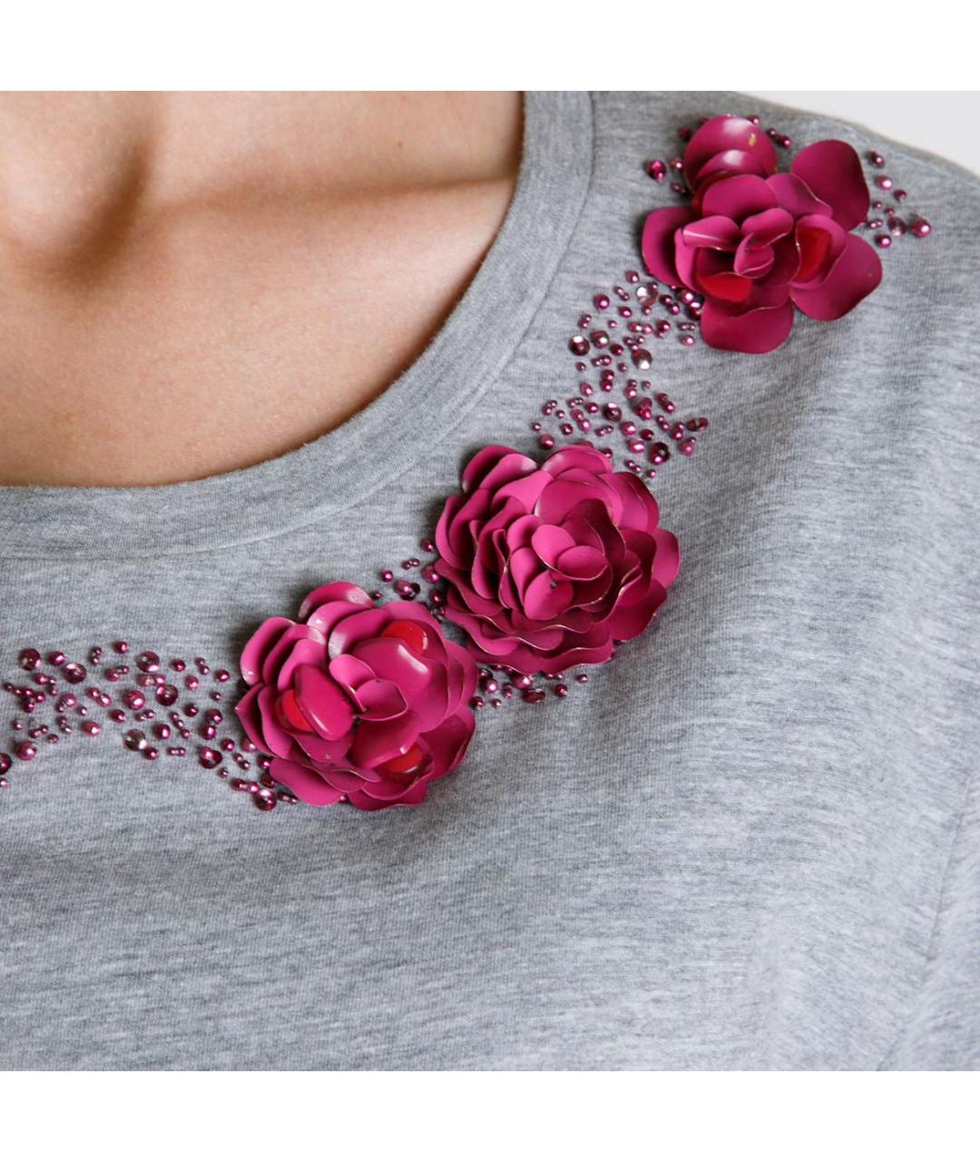 ALEXANDER MCQUEEN Серая хлопковая футболка, фото 4