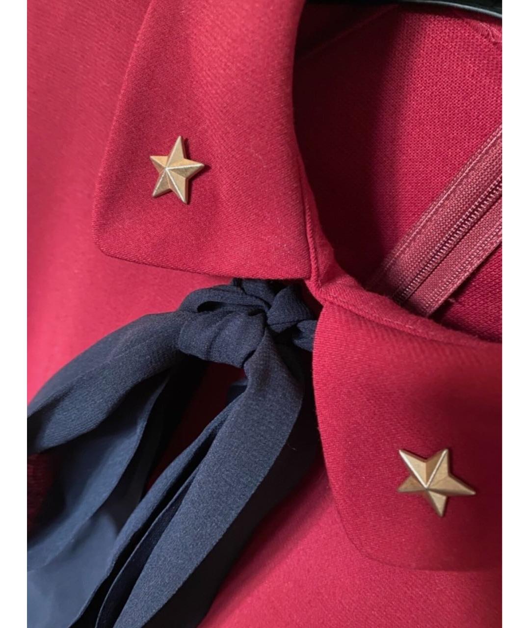 RED VALENTINO Бордовое шелковое коктейльное платье, фото 2